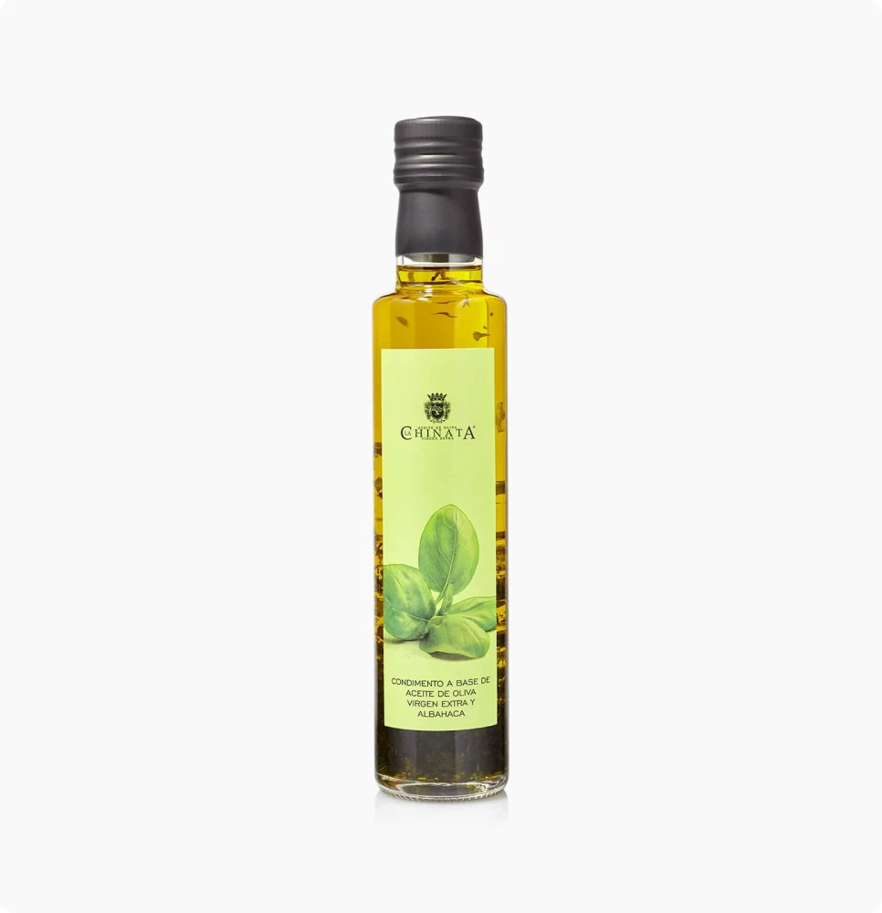 Ochutený Extra Panenský Olivový Olej La Chinata s Bazalkou 250ml