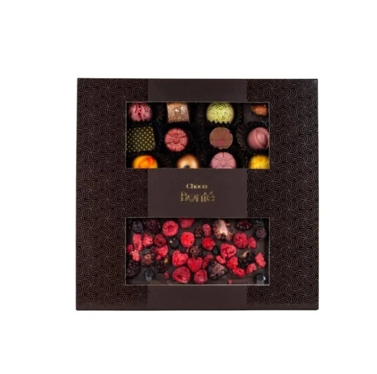 Exkluzívna Kombinovaná Bonboniéra-Pralinky+ Čokoláda 280g Choco Bonté