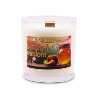 Handmade Sójová Sviečka- BROSKYŇA S MEDOM 140g
