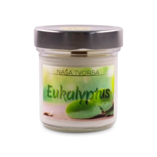 Handmade Sójová Sviečka- EUKALYPTUS 120g